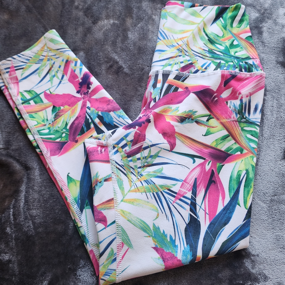 Evolution and Creation Vibrant Floral Leggings